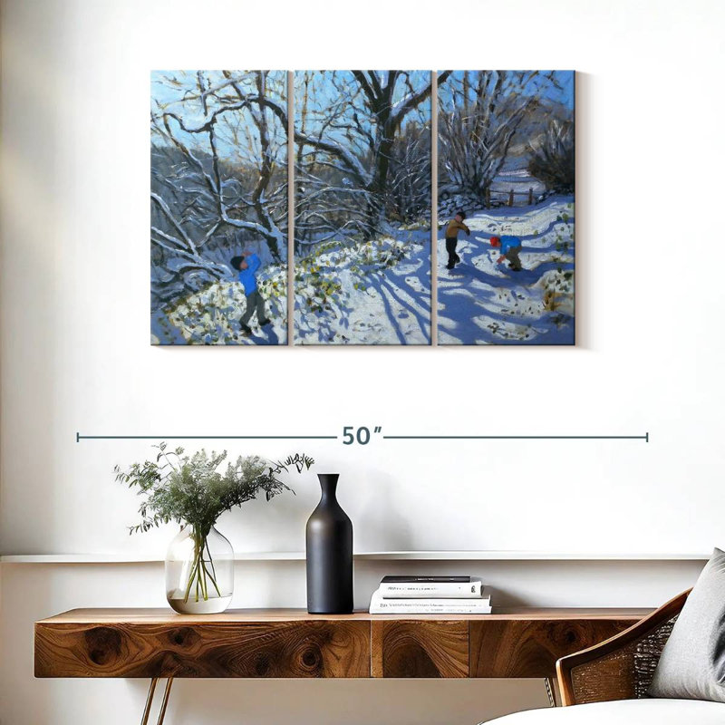 Alvord Snowball Fight, 24" H x 38" W