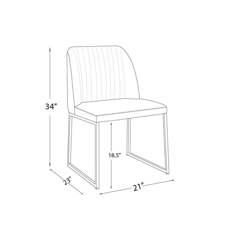 Dejonae 18.5'' H Leatherette Upholstered Side Chair, White/Chrome