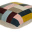 Coussin décoratif à fermeture à glissière 100% coton jaune moutarde et noir 20 po x 20 po