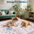 Washable Rugs for Bedroom Ultra-Soft Floral Peacock Floor Mats, Stain-Resistant Farmhouse Indoor Carpet with Non-Slip Backing, Foldable Thin Accent Rug for Living Room, Nursery-448859611