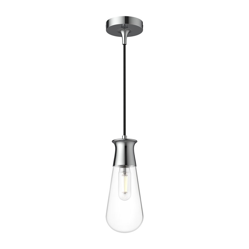Luminaire suspendu d'extérieur à 1 ampoule Marcel, Chrome