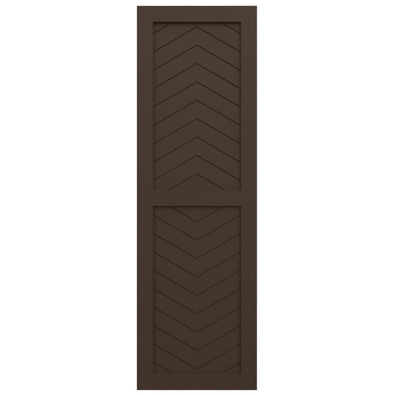 Volets de style moderne à deux panneaux EnduraCore, Brun raisin, 18"W, H 50 po