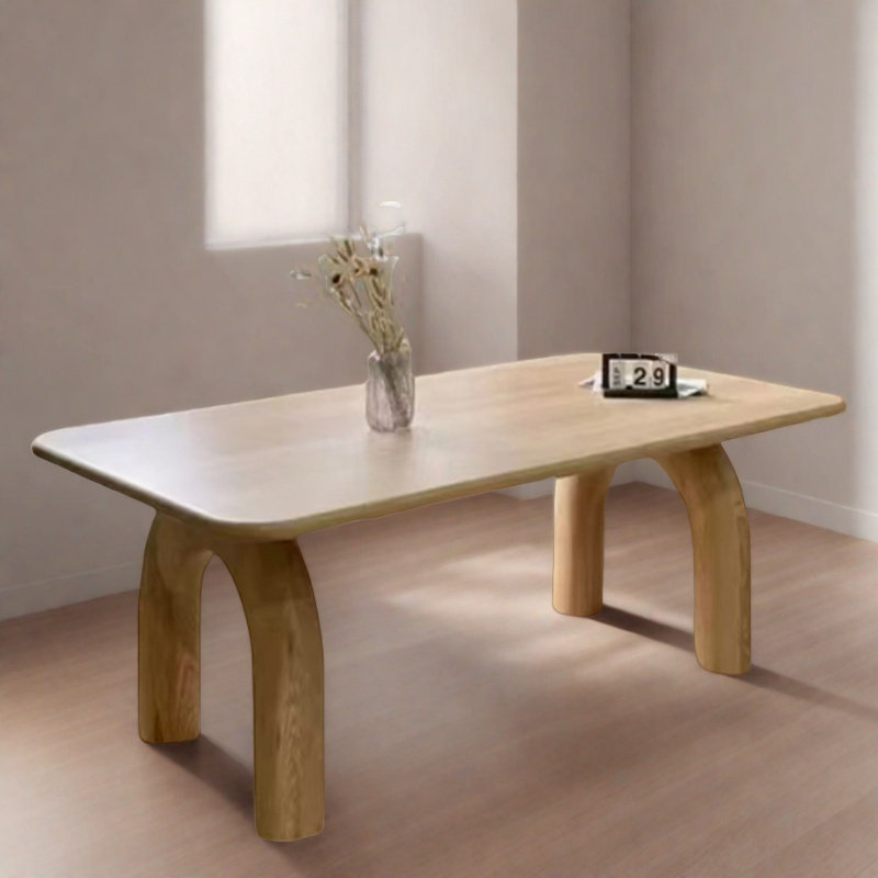 Modern simple solid wood rectangular table, 29.5"H x 86.6"L x 31.4"W