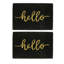 Nicola Spring - Coir Door Mats - 60 x 40cm - Hello Black-123131467