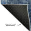 Tapis bleu marine Cerrito AMF557 lavable à la machine de qualité supérieure-103979899