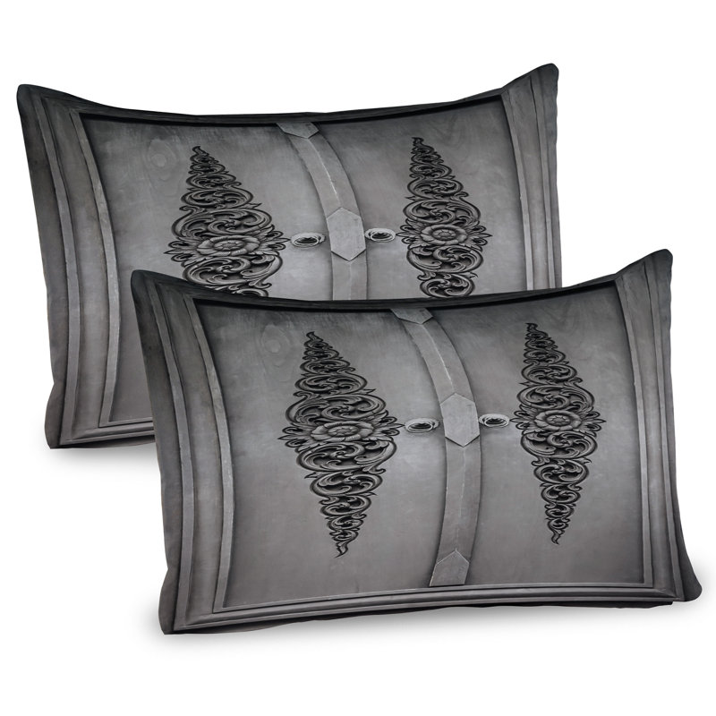 Ensemble de 2 taies décoratives gris Ambesonne, H 20 po x l 26 po
