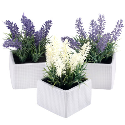 6.69'' Faux Flowering Plant in Ceramic Pot