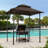 Outdoor Grill Gazebo 8 X 5 Ft, Shelter Tent, Double Tier Soft Top Canopy And Steel Frame With Hook And Bar Counters-114653887