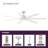Pendry 72 inch Indoor/Outdoor Ceiling Fan - Matte White-98424388-98424390