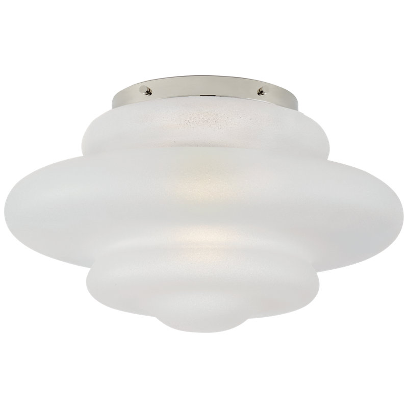 Kelly Wearstler Tableau Medium Flush Mount, Polished Nickel, Volcanic