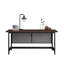 Bureau de table industriel avec surface de travail spacieuse (sans la chaise)