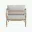 Fauteuil d'extérieur en aluminium avec coussins épais