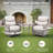 7 Pieces Patio Furniture Set, Outdoor Wicker Sofa Couch With Rocking Swivel Chairs And 55000 Gas Fire Pit, Modern Deep Seat Rattan Conversation Sets For Porch Deck-57785690-57785765