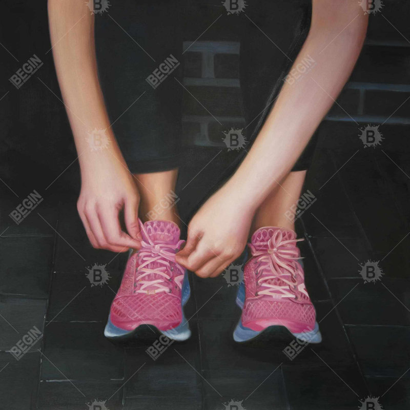 Ready for the race - 32"x32" art on canvas