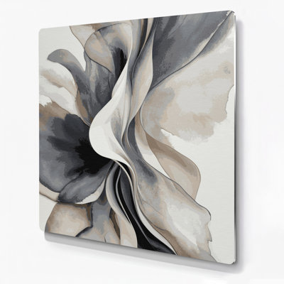 Watercolor Abstract 27 Beige Metal Wall Art