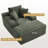Corduroy 67" Chaise Lounge Chair,Deep Seat Oversized Sleeper Chair-1312929087