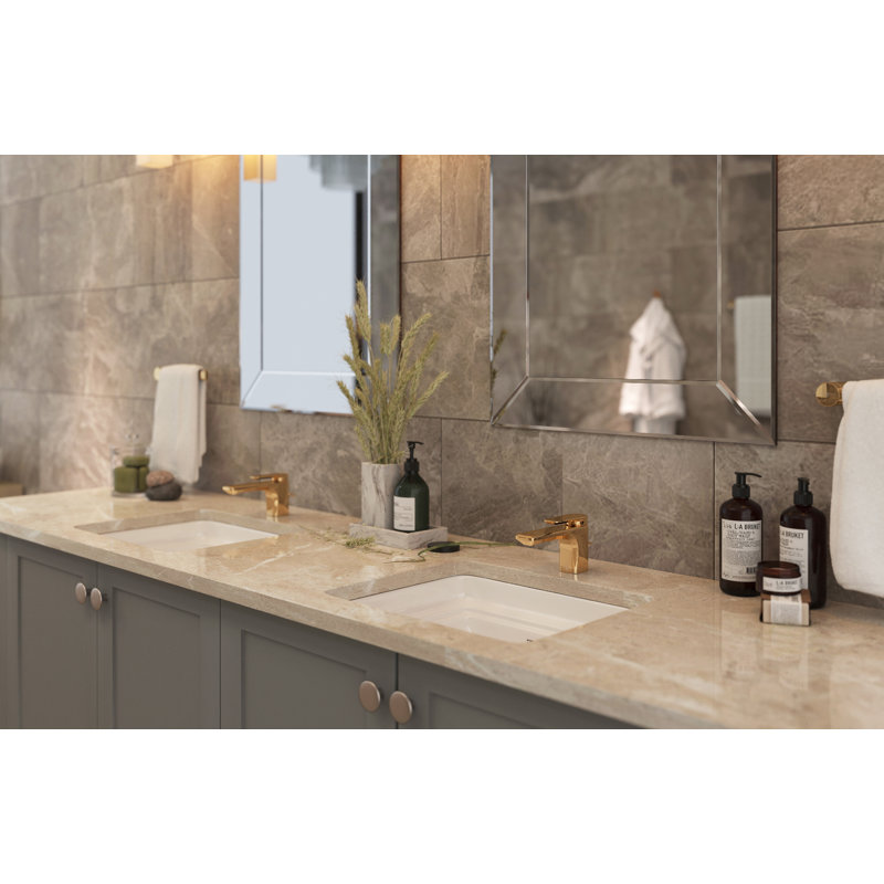 Perrin & Rowe 18'' White Vitreous China Rectangular Bathroom Sink with Overflow