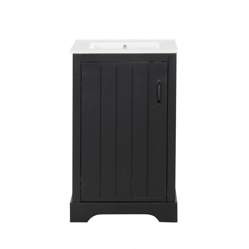 20" Bathroom Vanity with Sink, Black