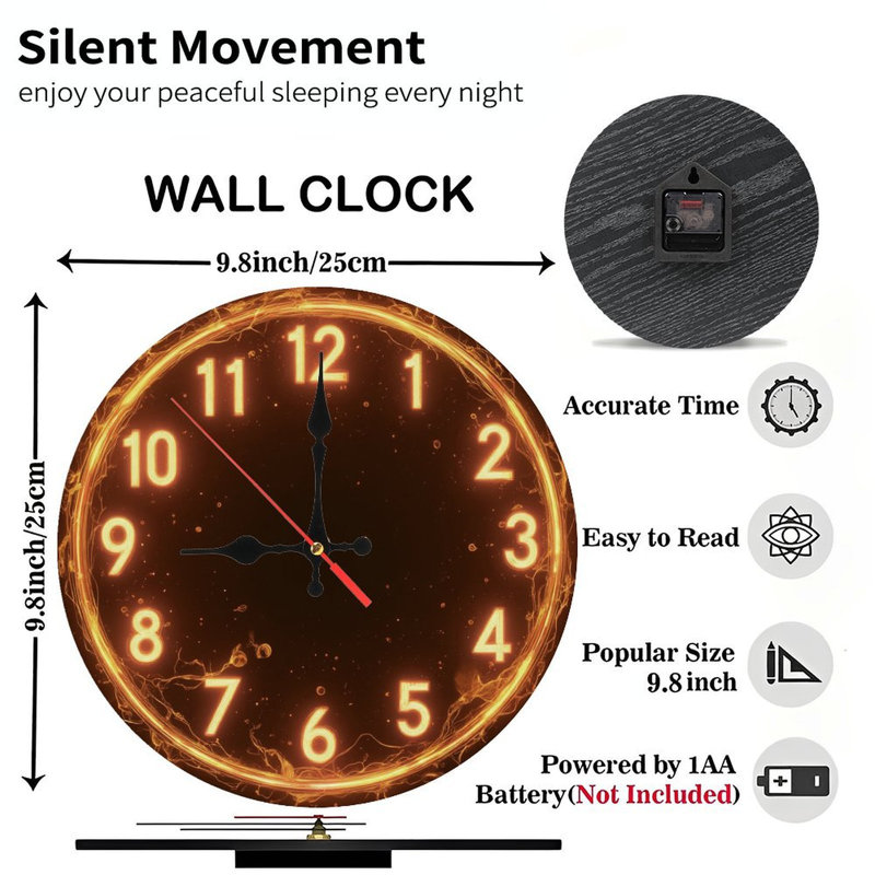 Horloge féroce avec étincelles