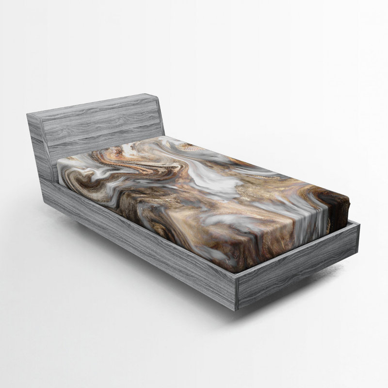 Microfiber Abstract Fitted Sheet, Twin XL Fitted Sheet