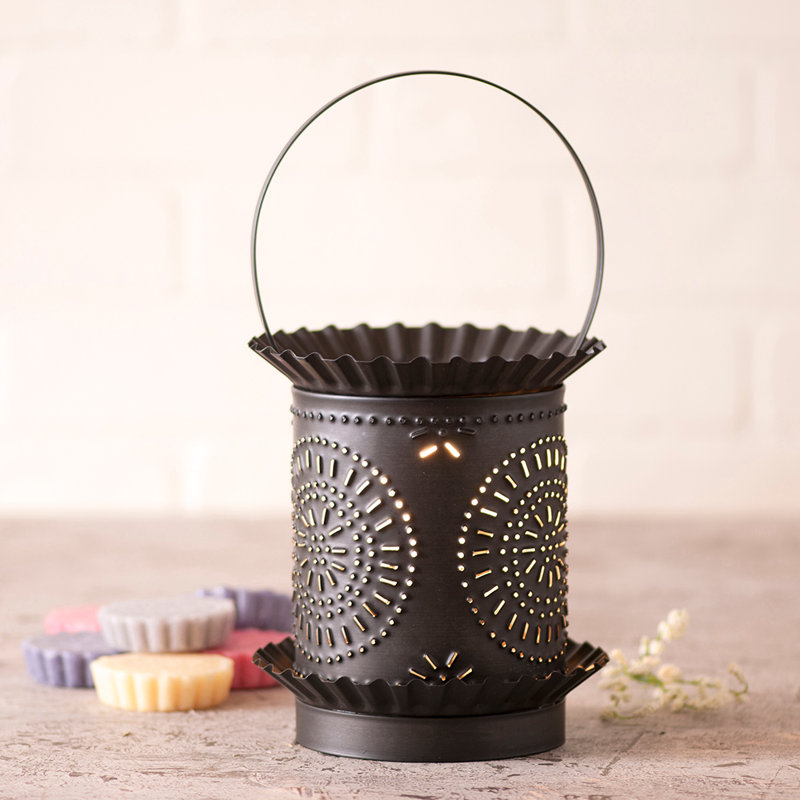 Scented Flameless Jar Candle with Metal Holder, Kettle Black