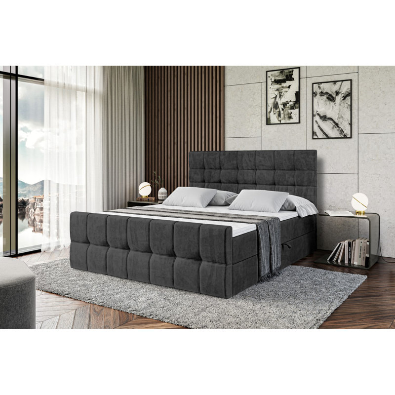 Rouven Divan Bed Set, 120 x 200cm, Black