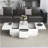 Multifunctional Coffee Table with 2 large Hidden Storage Compartment, Extendable Cocktail Table with 2 Drawers, High-gloss Center Table with Sliding Top for Living Room-111115915