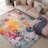 Multicolor Abstract Splash 5' x 7' Rug for Office Hallway