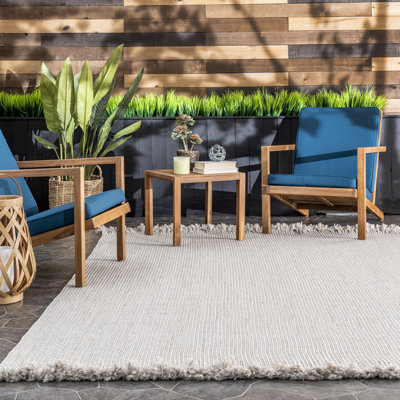 Tapis intérieur / extérieur ivoire tressé Katniss