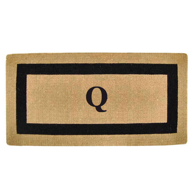 Tapis de porte antidérapant pour l'extérieur, L 24 po x L 57 po, Noir, Q