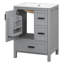 Rosella 24" Freestanding Bathroom Vanity with Ceramic Sink, Soft-Close Door & 3 Drawers-451180171