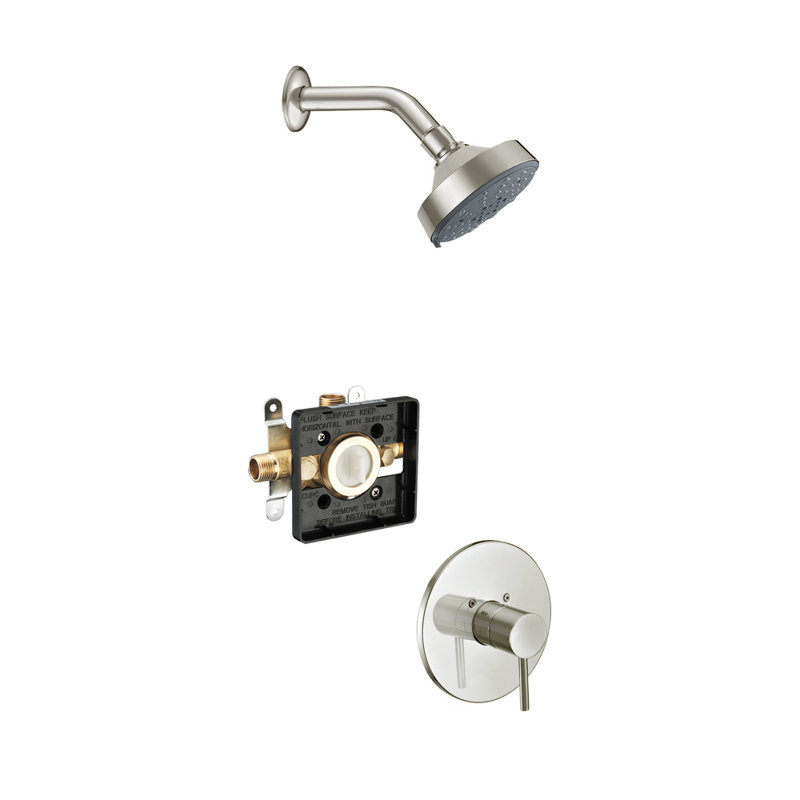 Pinnacles Series Shower Faucet with Rough in-Valve, Brushed Nickel
