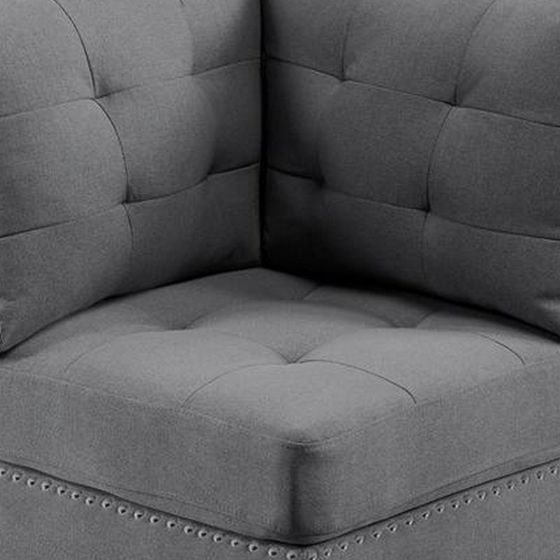 Chaise d'appoint rembourrée Sandrell, Gris chenille