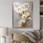 Minimalisme beige et orchidées dorées IV - impression sur toile encadrée orchidée-97052633-110959565