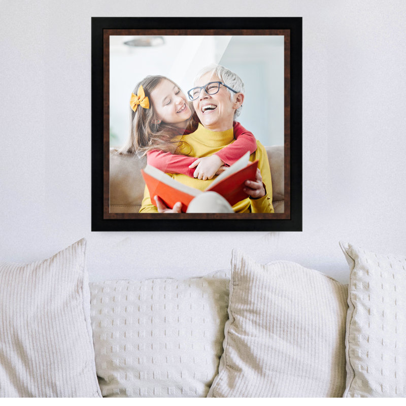 Benedita Solid Wood Picture Frame, Brown, 18" W x 18" H