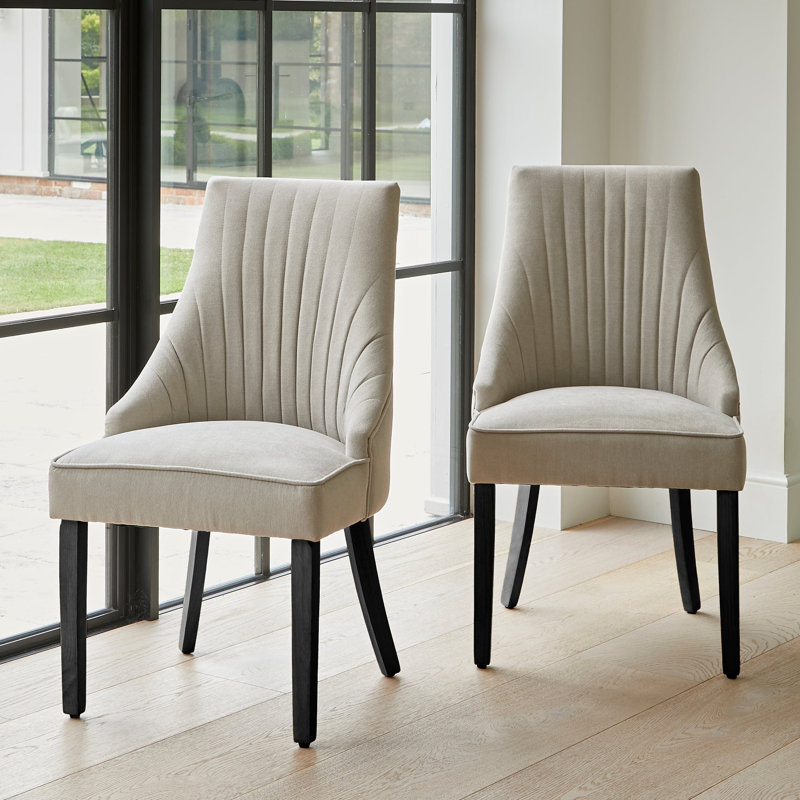 45cm H Solid Wood Accent in Beige, Beige seat with Black legs