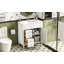 Meuble-lavabo avec lavabo, 2 tiroirs et poignées en métal-1763446243