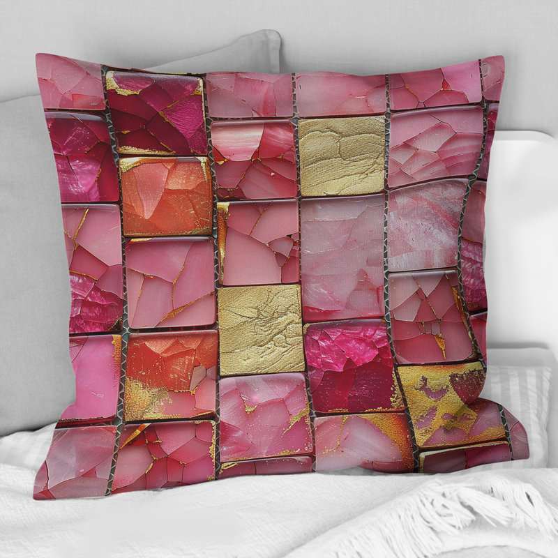 Coussin Glam Mid-Century, H 16 po x l 16 po