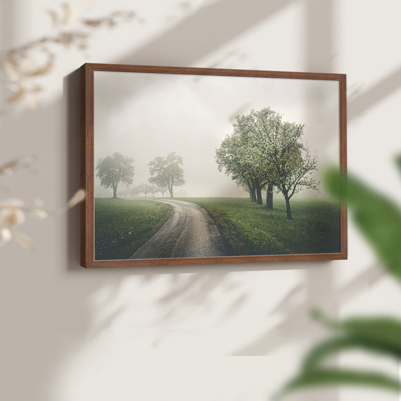 Ressort poussiéreux - reproduction encadrée - réarmable, H 11 po x l 14 po, Noyer