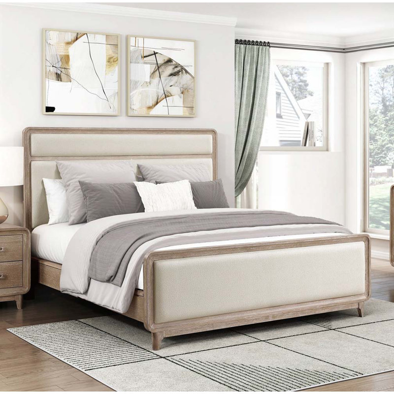 Chenille Upholstered Bed