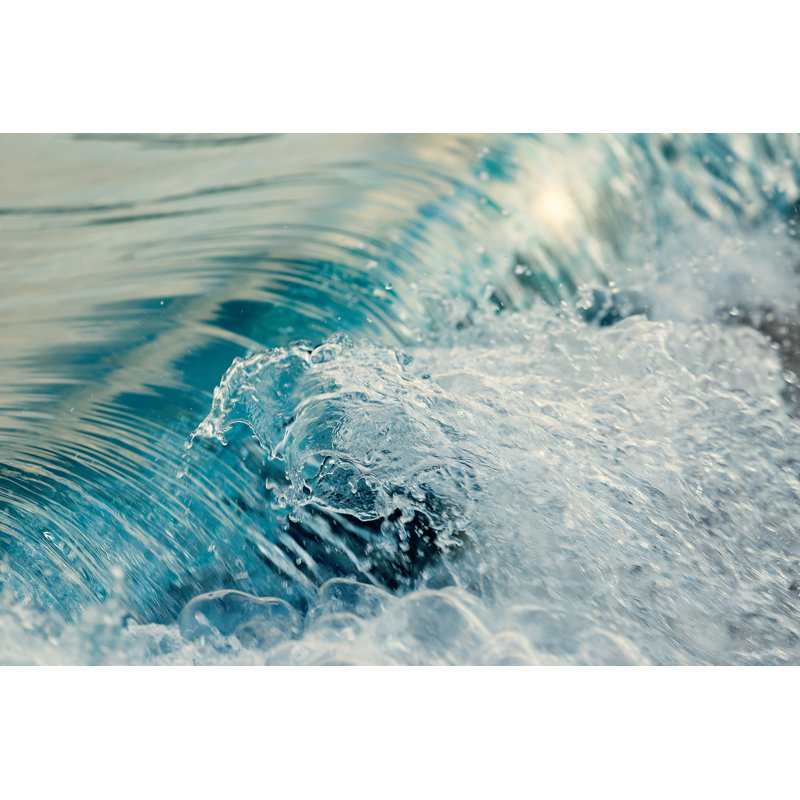 Turquoise Waves by DWalker44 - Wrapped Canvas Print, 30cm H x 46cm W x 3.8cm D