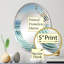 Palmier turquoise tropique I - Miroir mural spirale | Ovale-96239623