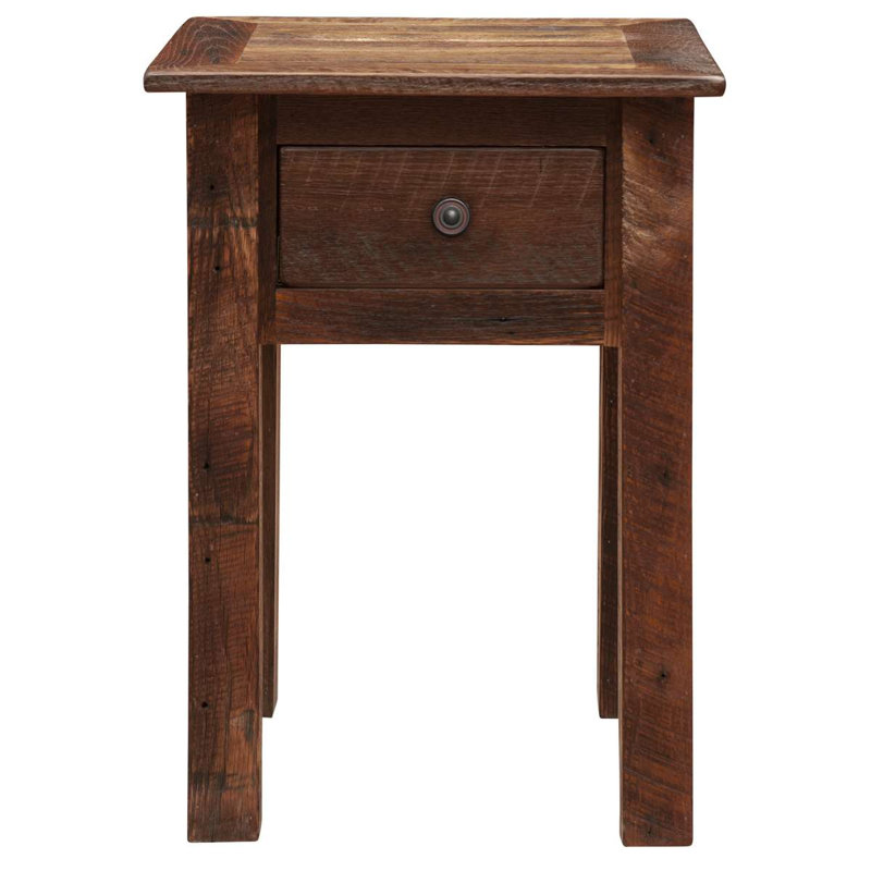 Fireside Lodge Barnwood One Drawer Nightstand