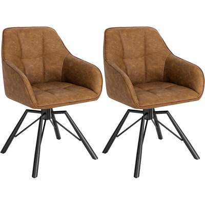 48cm H Upholstered Full Back Armchair(Set of 2)
