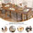 Modern Dining Table For 6 People, Large Rectangular Solid Wood Kitchen Table, Farmhouse Kitchen Tables With V-shaped Wooden Legs, Long Dining Room Tables For Living Room, Home Furniture, Walnut