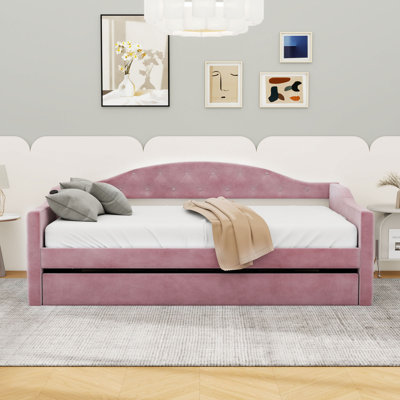 Upholstered Daybed with Trundle, USB and Type-C Charging Ports by House of Hampton