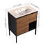 Meuble-lavabo de salle de bain autoportant de 30 po avec lavabo en gel, porte à fermeture en douceur et 2/3 tiroirs à fermeture en douceur