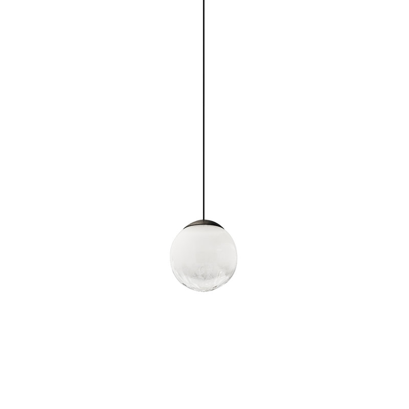 Puppet Suspension 28L Crystal Transparent Glossy Chrome L22cc Ul, 88" H x 9" W x 9" D, White, Matte Black