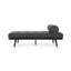Chaise longue en tissu gris anthracite d'inspiration Mid-Century-146635105