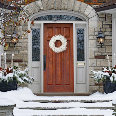 Pre-Lit Sparkle White Spruce Artificial Christmas Wreath
